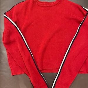 brandy melville red stripe sweater one size